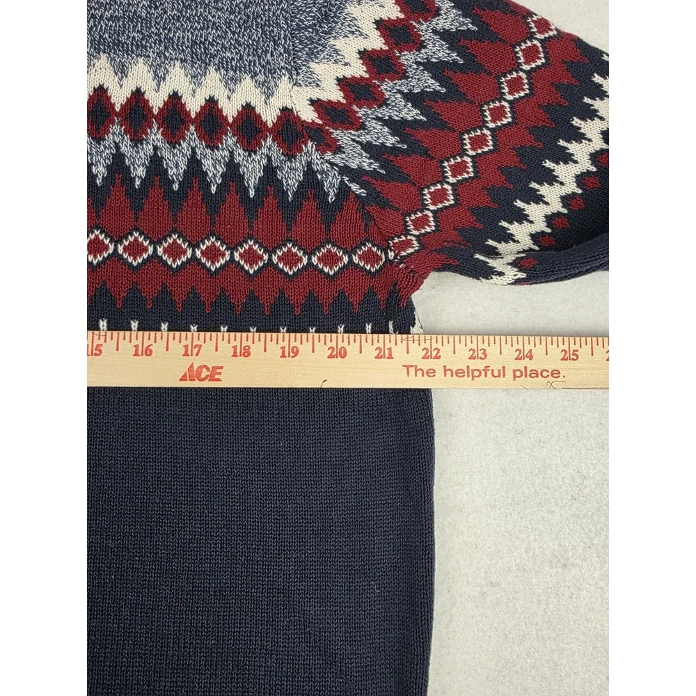 Nordic November Watson's Fair Isle Knit Pattern Crewneck Sweatshirt Mens XL